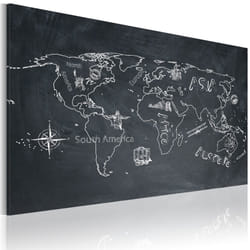 Tableau Cartes du monde Les voyages forment la jeunesse - PD11743-120-80