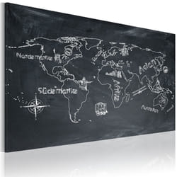 Tableau Cartes du monde Leçon de géographie (en langue allemande) - PD11749-120-80