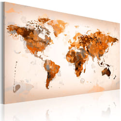 Tableau Cartes du monde Map of the World - Desert storm - PD11759-120-80