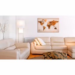 Tableau Cartes du monde Map of the World - Desert storm - PD11759-120-80