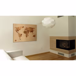 Tableau Cartes du monde Le monde peint avec du café - PD11761-120-80