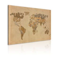Tableau Cartes du monde Ancienne carte du monde - PD11763-120-80