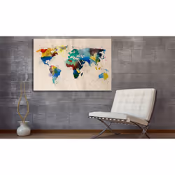 Tableau Cartes du monde Monde de couleurs - PD11766-120-80