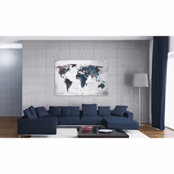 Tableau Cartes du monde Continents inconnus - PD11769-120-80