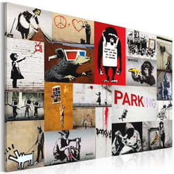 Tableau Banksy - collage - PD8437-120-80