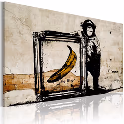 Planete Discount PD8441-120-80, Banksy, Noir, Gris, Panneaux MDF, 1200 mm, 20 mm, 800 mm