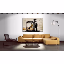 Tableau Inspired by Banksy - sepia - PD8441-120-80