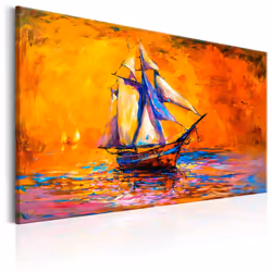 Planete Discount PD10139-120-80, Paysage marin, Bleu, Orange, Rouge, Panneaux MDF, 1200 mm, 20 mm, 800 mm
