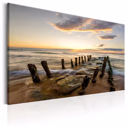 Planete Discount PD10141-60-40, Paysage marin, Beige, Marron, Gris, Orange, Panneaux MDF, 600 mm, 20 mm, 400 mm