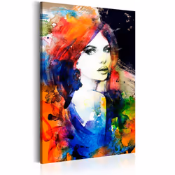 Planete Discount PD11924-80-120, Portraits, Noir, Bleu, Orange, Blanc, Panneaux MDF, 800 mm, 20 mm, 1200 mm