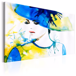 Planete Discount PD11931-120-80, Portraits, Bleu, Blanc, Jaune, Panneaux MDF, 1200 mm, 20 mm, 800 mm