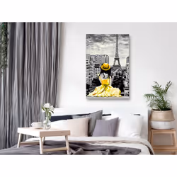 Tableau Villes Paris Colour (1 Part) Vertical Yellow - PD12220-80-120