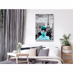 Tableau Villes Paris Colour (1 Part) Vertical Green - PD12221-80-120
