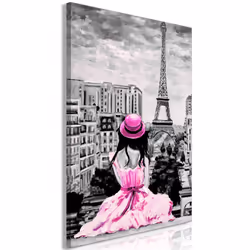 Planete Discount PD12222-40-60, Paris, Gris, Rose, Panneaux MDF, 400 mm, 20 mm, 600 mm