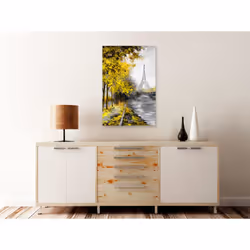 Tableau Villes Paris Channel (1 Part) Vertical Yellow - PD12223-80-120