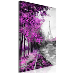 Tableau Villes Paris Channel (1 Part) Vertical Pink - PD12225-80-120