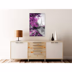 Tableau Villes Paris Channel (1 Part) Vertical Pink - PD12225-80-120