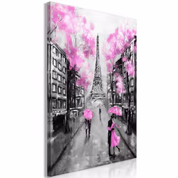Planete Discount PD12227-80-120, Paris, Gris, Rose, Panneaux MDF, 800 mm, 20 mm, 1200 mm