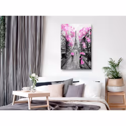 Tableau Villes Paris Rendez-Vous (1 Part) Vertical Pink - PD12227-80-120