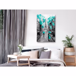 Tableau Villes Paris Rendez-Vous (1 Part) Vertical Green - PD12228-80-120