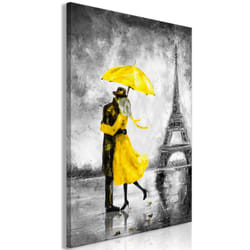 Tableau Villes Paris Fog (1 Part) Vertical Yellow - PD12229-80-120