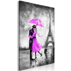 Tableau Villes Paris Fog (1 Part) Vertical Pink - PD12230-80-120