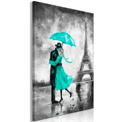 Tableau Villes Paris Fog (1 Part) Vertical Green - PD12231-80-120