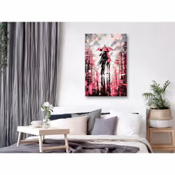 Tableau Personnages Lovers in Colour (1 Part) Vertical Pink - PD11941-80-120