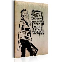 Tableau Graffiti Slogan by Banksy - PD8466-80-120