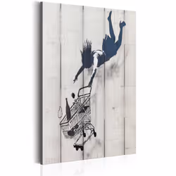 Planete Discount PD8471-80-120, Banksy, Noir, Blanc, Panneaux MDF, 800 mm, 20 mm, 1200 mm
