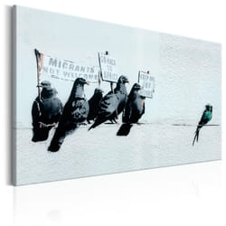 Tableau Protesting Birds by Banksy - PD8472-120-80