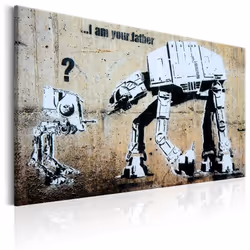 Planete Discount PD8474-120-80, Banksy, Beige, Noir, Blanc, Panneaux MDF, 1200 mm, 20 mm, 800 mm