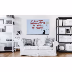 Tableau If Graffiti Changed Anything by Banksy - PD8475-120-80