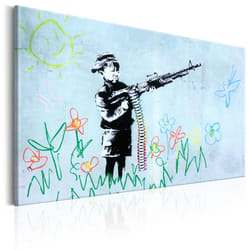 Tableau Boy with Gun by Banksy - PD8476-120-80