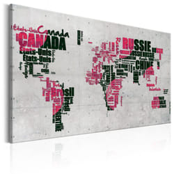 Tableau Cartes du monde World Map: The French Connection (FR) - PD11778-120-80