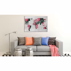 Tableau Cartes du monde World Map: The French Connection (FR) - PD11778-120-80