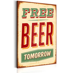 Tableau Vintage Free Beer Tomorrow - PD12448-80-120