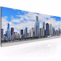 Planete Discount PD12239-120-40, Villes du monde, Bleu, Gris, Blanc, Panneaux MDF, 1200 mm, 20 mm, 400 mm