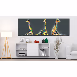 Tableau Colourful Giraffes - PD8482-135-45