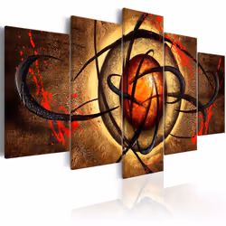 Planete Discount PD9301-200-100, Moderne, Beige, Noir, Marron, Orange, Rouge, Panneaux MDF, 2000 mm, 20 mm, 1000 mm