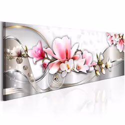Planete Discount PD9321-150-50, Fleurs et plantes, Marron, Gris, Rose, Blanc, Panneaux MDF, 1500 mm, 20 mm, 500 mm