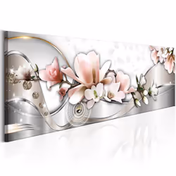 Planete Discount PD9322-150-50, Fleurs et plantes, Marron, Gris, Rose, Blanc, Panneaux MDF, 1500 mm, 20 mm, 500 mm
