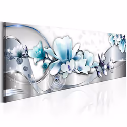 Planete Discount PD9323-150-50, Fleurs et plantes, Bleu, Gris, Blanc, Panneaux MDF, 1500 mm, 20 mm, 500 mm