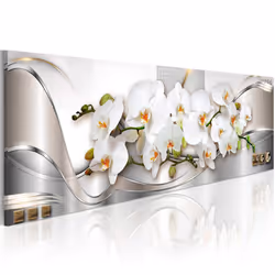 Planete Discount PD11349-150-50, Orchidées, Crème, Gris, Blanc, Panneaux MDF, 1500 mm, 20 mm, 500 mm