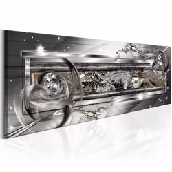 Planete Discount PD9325-150-50, Moderne, Noir, Marron, Gris, Blanc, Panneaux MDF, 1500 mm, 20 mm, 500 mm