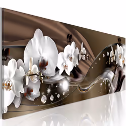 Planete Discount PD11356-150-50, Orchidées, Marron, Blanc, Panneaux MDF, 1500 mm, 20 mm, 500 mm