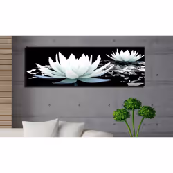 Tableau Alabaster lilies - PD9329-150-50