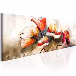 Planete Discount PD11359-150-50, Coquelicots, Beige, Marron, Orange, Rose, Panneaux MDF, 1500 mm, 20 mm, 500 mm