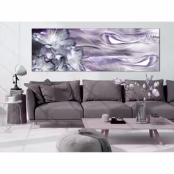 Tableau Lilies and Waves (1 Part) Narrow Pale Violet - PD9339-150-50