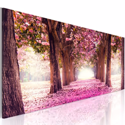 Planete Discount PD10179-150-50, Arbres, Marron, Rose, Jaune, Panneaux MDF, 1500 mm, 20 mm, 500 mm